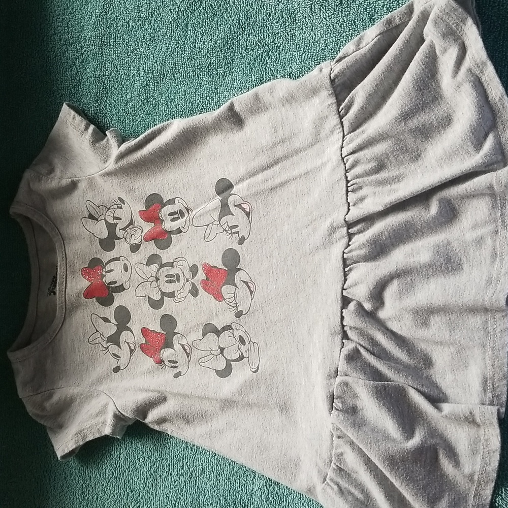 Disney Gray Minnie Mouse Expressions Drop-Waist Dress